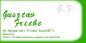 gusztav friebe business card